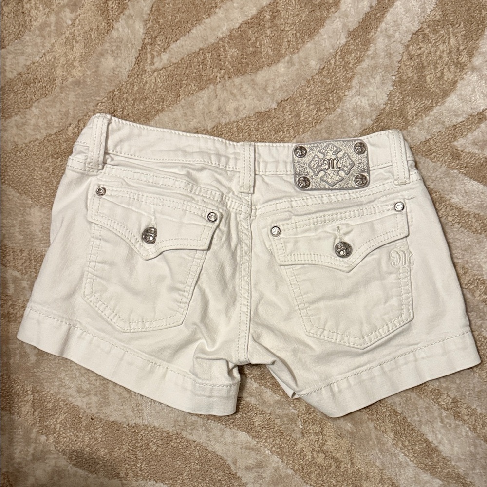 Miss Me White Jean Shorts